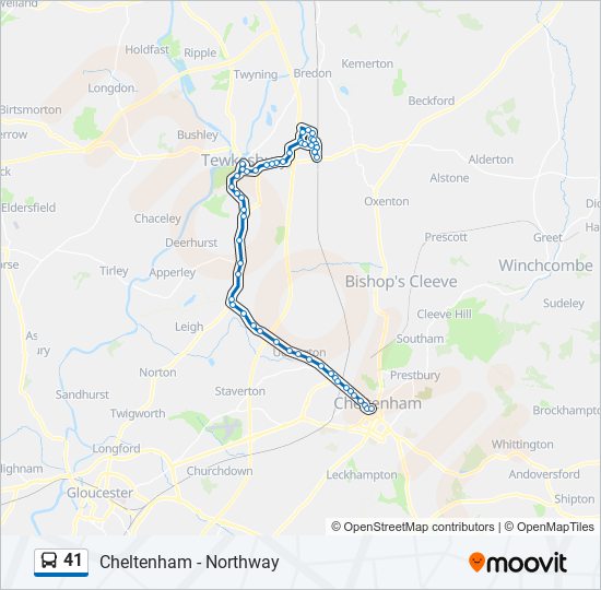 41 Route: Schedules, Stops & Maps - Cheltenham (Updated)