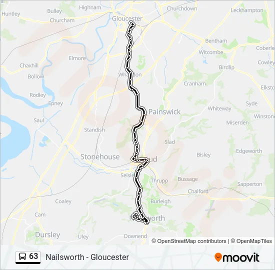 63 Bus Line Map