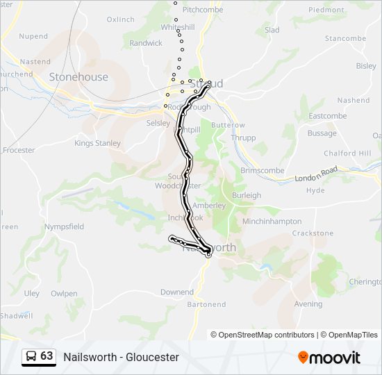 63 Bus Line Map