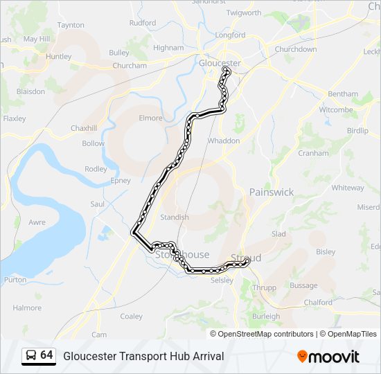 64 Bus Line Map