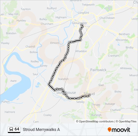 64 Bus Line Map