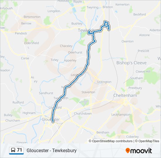 Bus 71 Route Map 71 Route: Schedules, Stops & Maps - Gloucester (Updated)