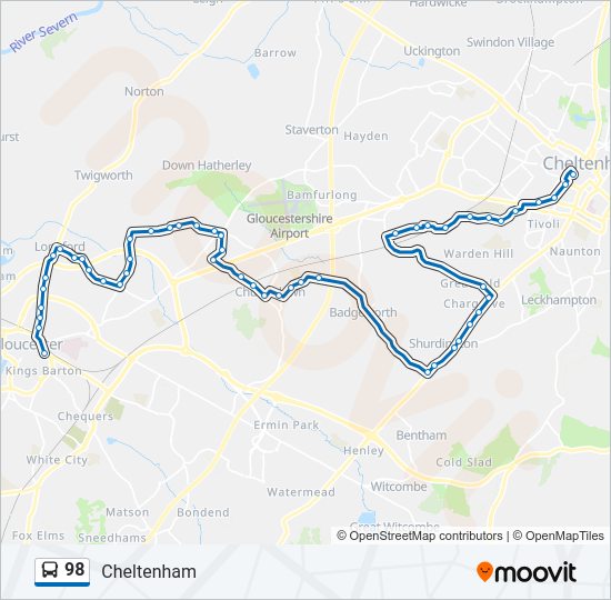 98 bus Line Map