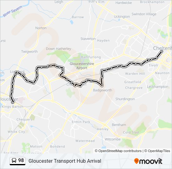 98 Bus Line Map