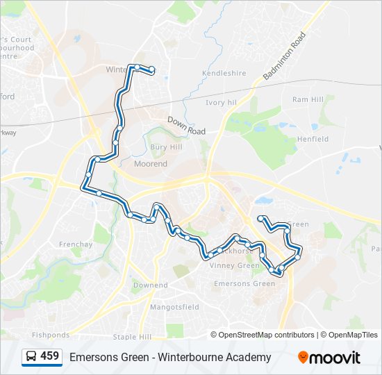 459 Bus Line Map