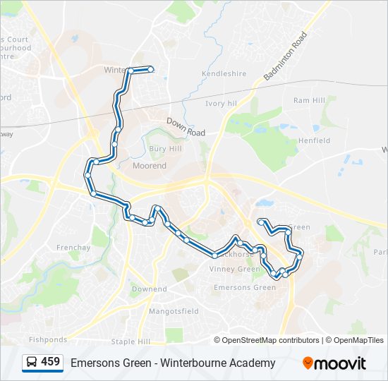 459 bus Line Map