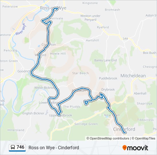 746 bus Line Map