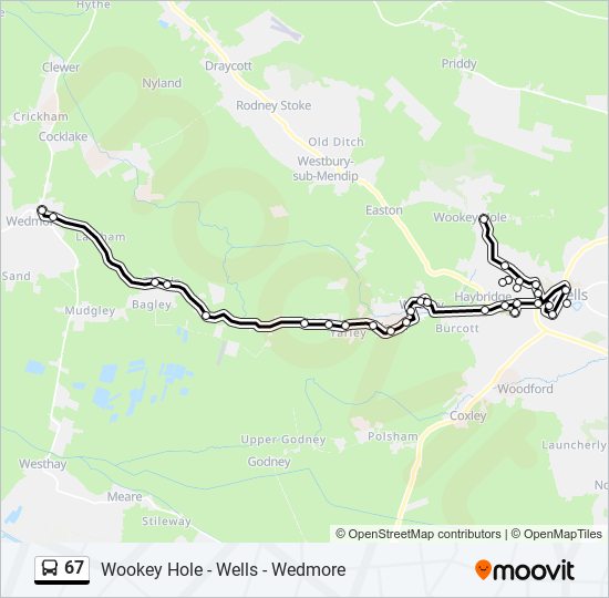 67 bus Line Map