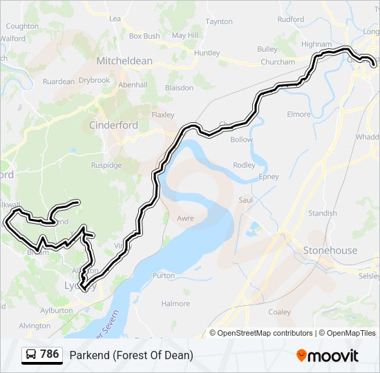 786 Bus Line Map