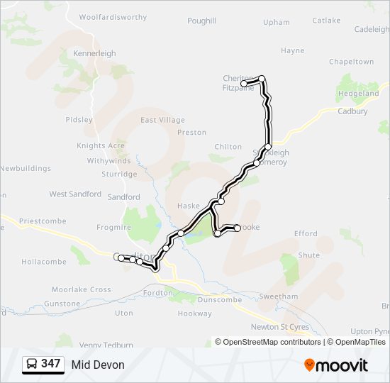 347 Bus Line Map