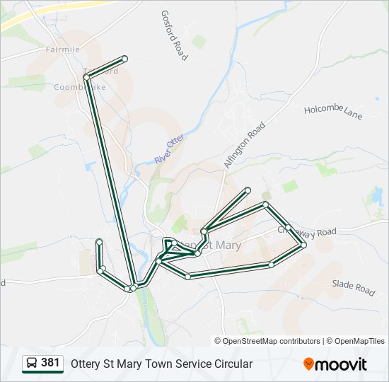381 Bus Line Map