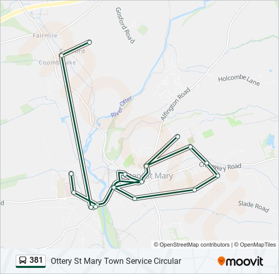 381 Bus Line Map