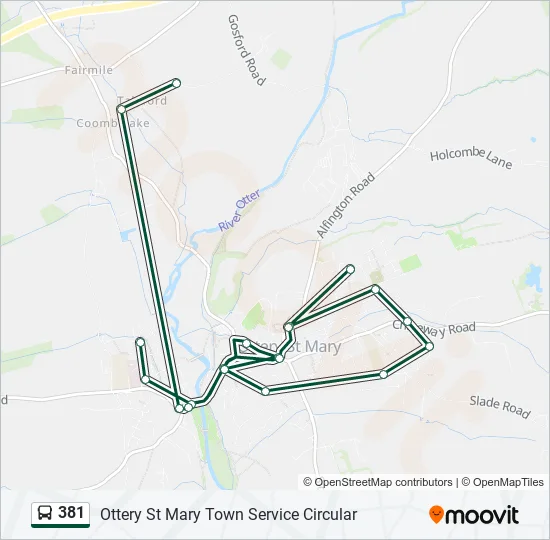 381 Bus Line Map