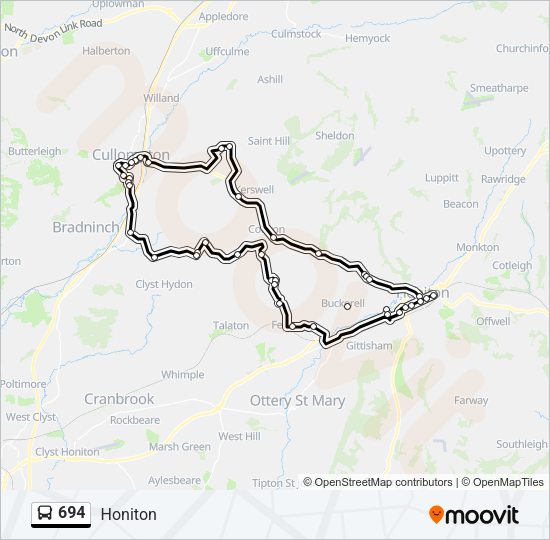 694 Bus Line Map