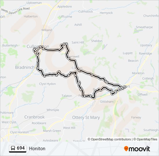 694 Bus Line Map