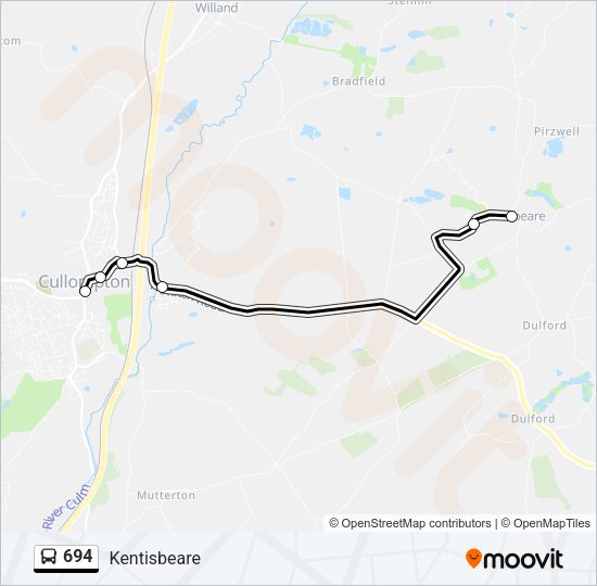 694 Bus Line Map
