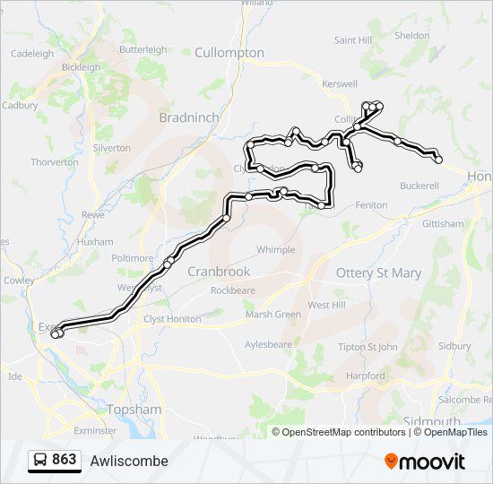 863 Bus Line Map