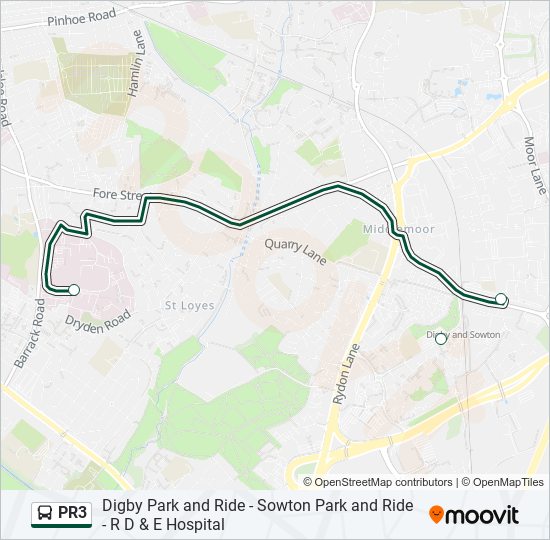 pr3 Route Schedules, Stops & Maps Wonford (Updated)