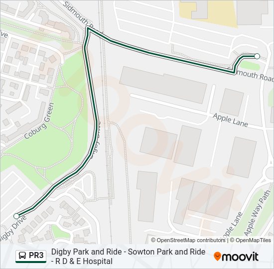 PR3 Bus Line Map