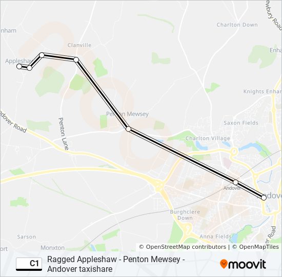 C1 Route Schedules Stops And Maps Appleshaw Updated