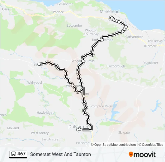 467 Bus Line Map
