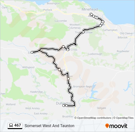 467 Bus Line Map