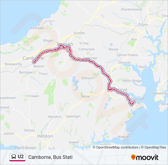 U2 Bus Line Map