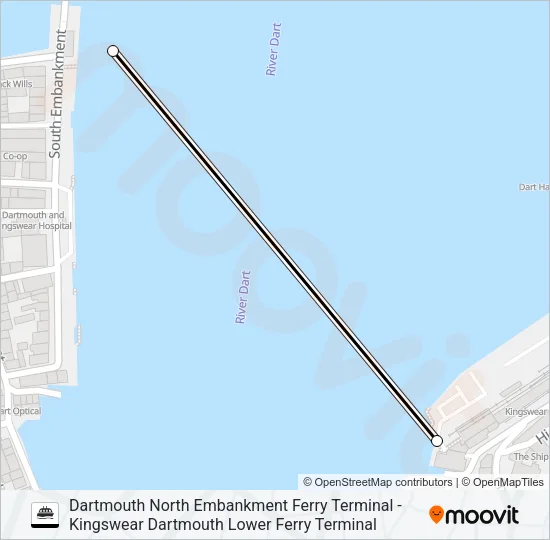 DARTMOUTH LOWER FERRY Ferry Line Map