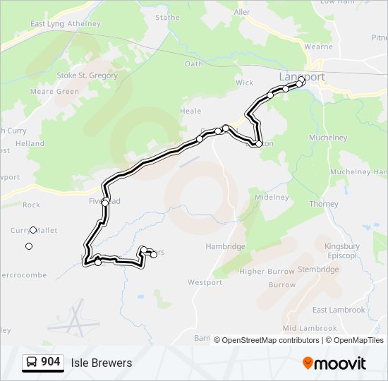 904 Bus Line Map