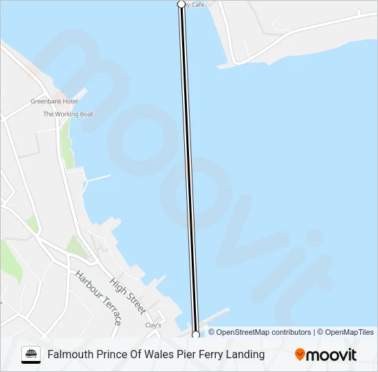 FLUSHING - FALMOUTH FERRY Ferry Line Map