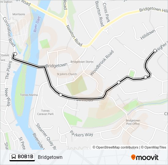 BOB1B Bus Line Map