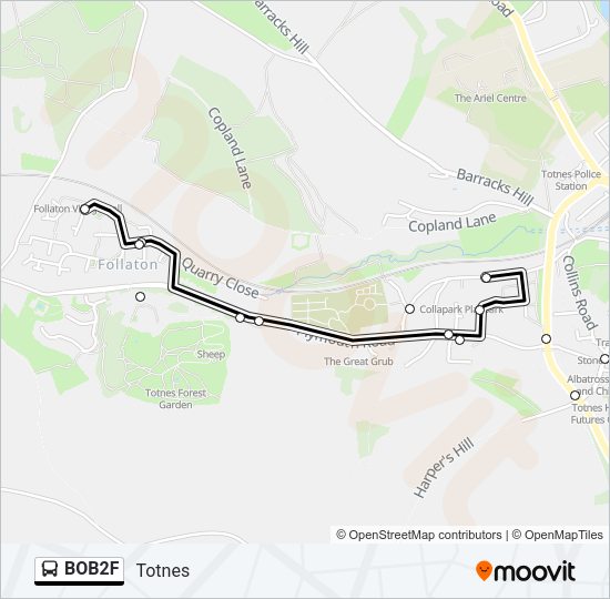 BOB2F bus Line Map