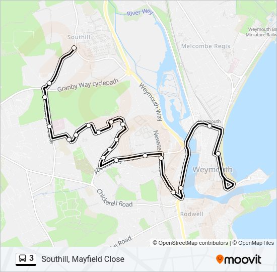 3 Bus Line Map