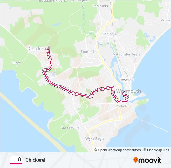 8 Route Schedules, Stops & Maps Chickerell (Updated)