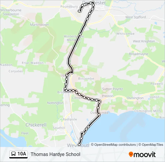 10A Bus Line Map