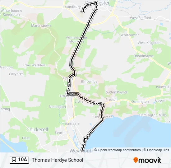 10A Bus Line Map
