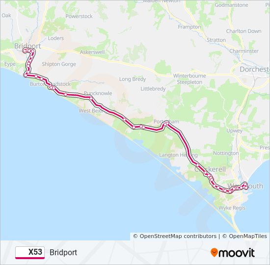 x53 Route Schedules Stops Maps Bridport Updated