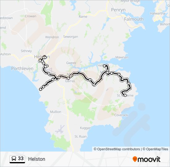 33 Route: Schedules, Stops & Maps - Helston (Updated)