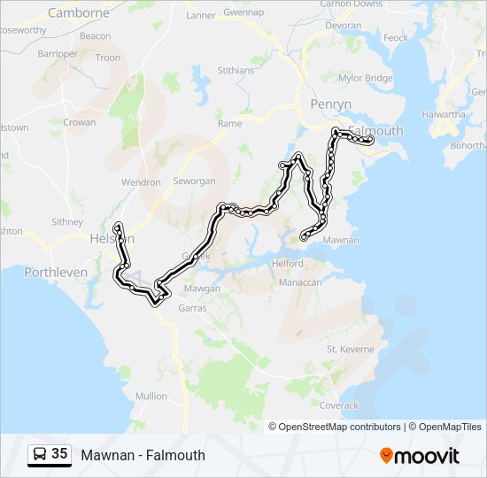 35 Bus Line Map
