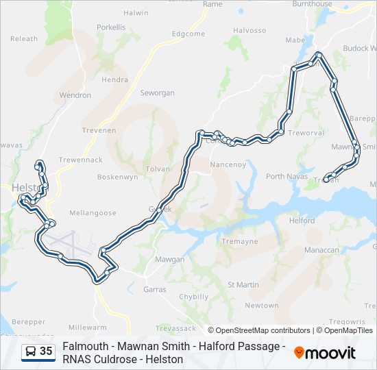 35 Bus Line Map