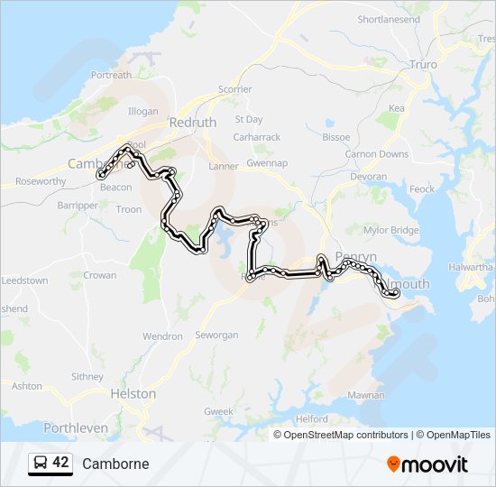 42 Bus Line Map