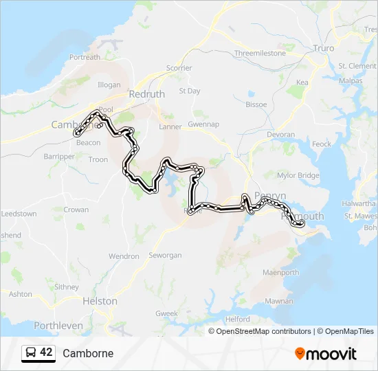 42 Route: Schedules, Stops & Maps - Camborne (Updated)