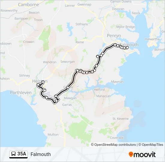 35A Bus Line Map