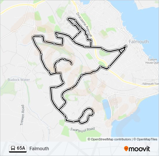 65A Bus Line Map