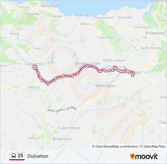 25 bus Line Map