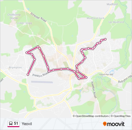 51 Route Schedules Stops Maps Yeovil Updated