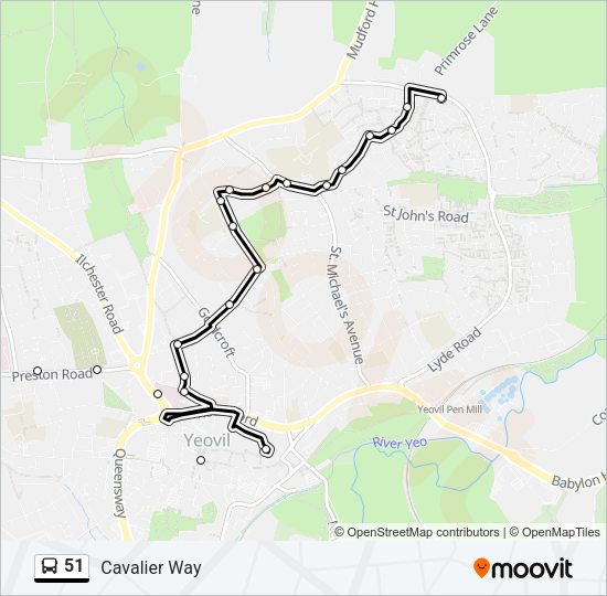 51 Bus Line Map