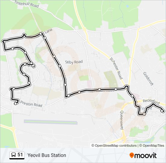 51 Bus Line Map
