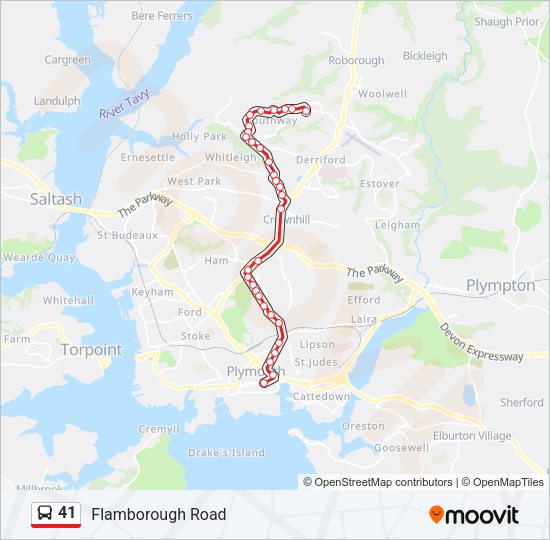 41 Bus Line Map