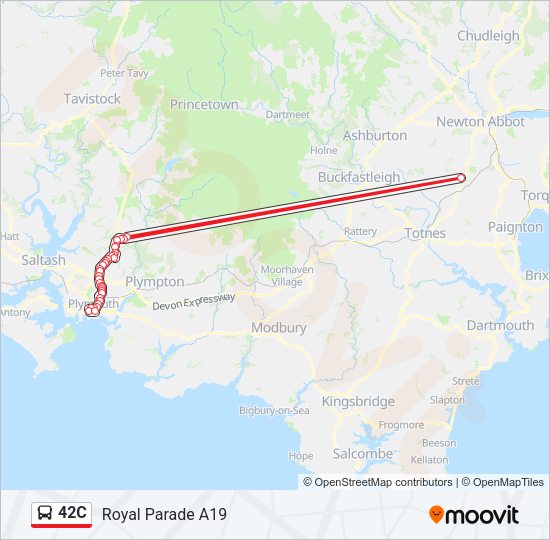 42C Bus Line Map